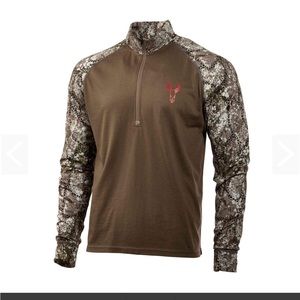 Badlands Seal 1/4 Zip wool baselayer in Mens Medium